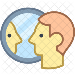 256x256 Reflection Icon Of Colored Outline Style