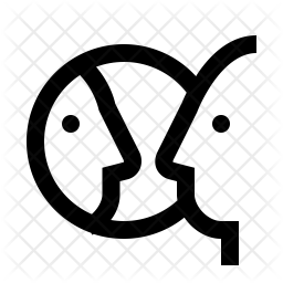 256x256 Reflection Icon Of Line Style