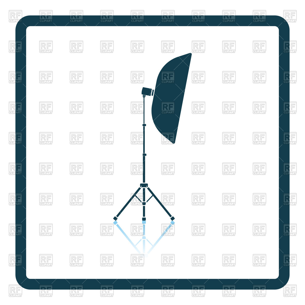 1200x1200 Shadow Reflection Icon Of Softbox Light Vector Image Of Icons