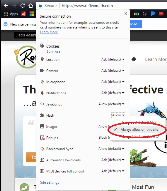 570x650 Reflex Math Flash Message