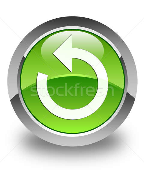 480x600 Refresh Arrow Icon Glossy Green Round Button Stock Photo Faysal