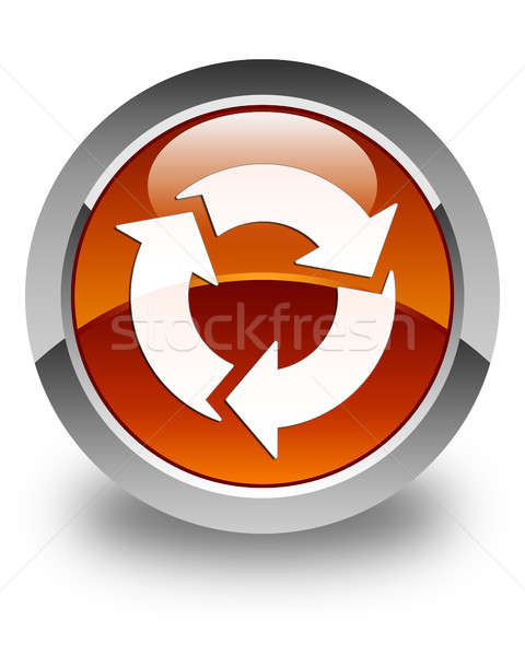 480x600 Refresh Icon Glossy Brown Round Button Stock Photo Faysal