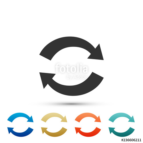 500x500 Refresh Icon Isolated On White Background Reload Symbol Rotation