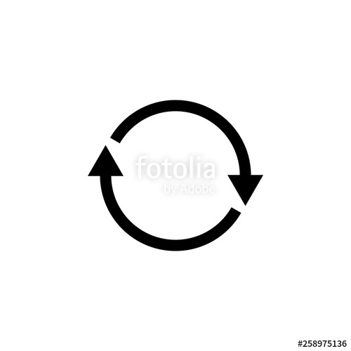 500x500 Update Icon Vector Reload Symbol Refresh Icon Stock Image