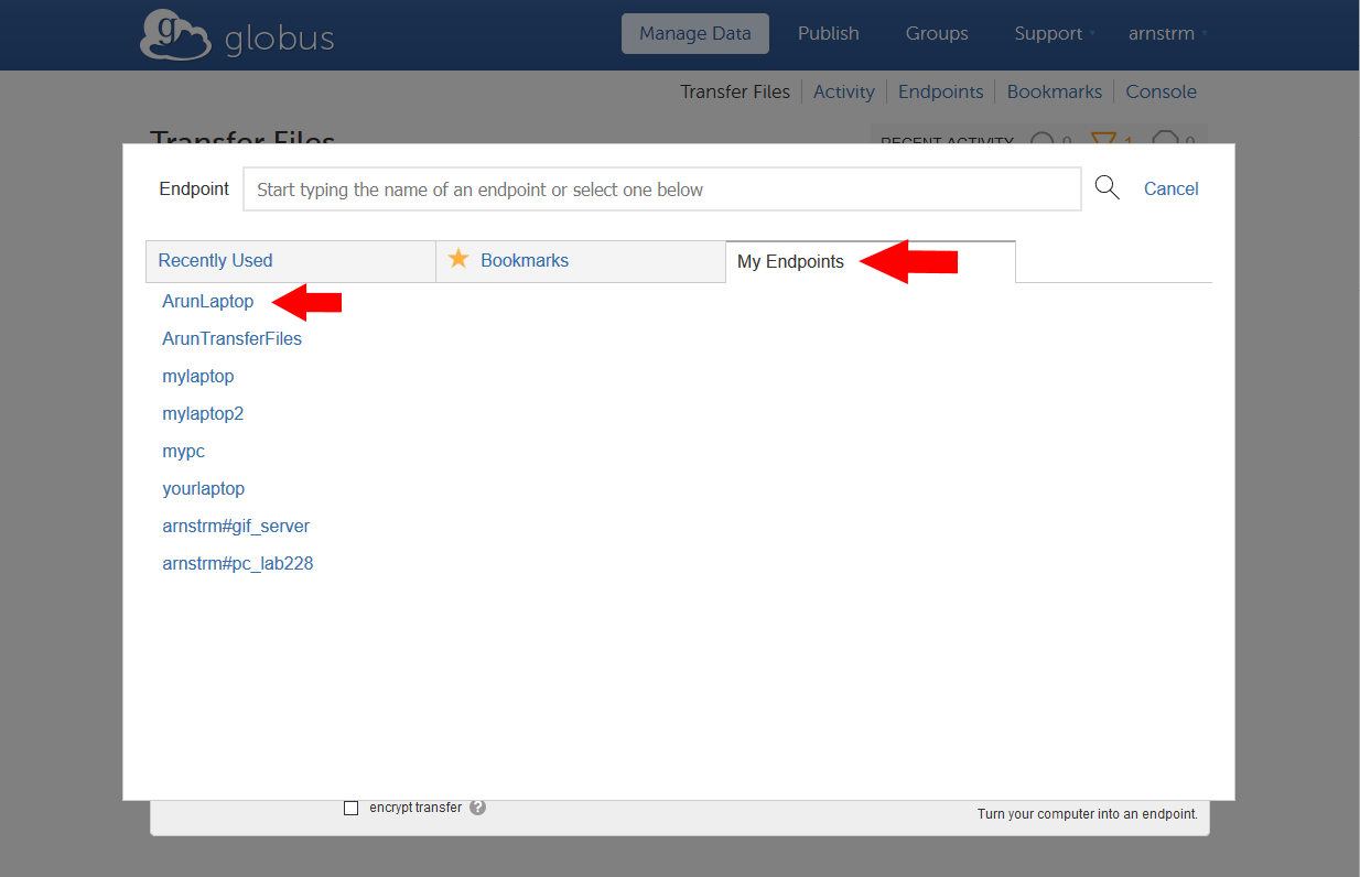 1234x796 Transfer Using Globus Connect Personal