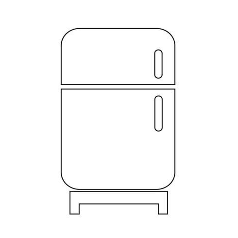490x490 Refrigerator Icon Vector Illustration