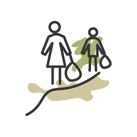 450x450 Refugee Icon Vector Isolated On White Background For Your Web