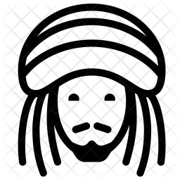 256x256 Reggae Icon Of Line Style