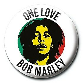 280x280 Bob Marley Official One Love Button Pin Badge Reggae Icon