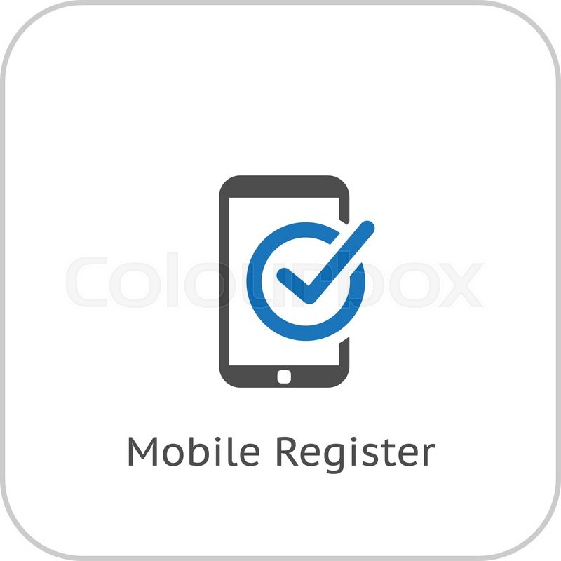 800x800 Mobile Register Icon Online Learning Stock Vector Colourbox