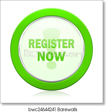 362x382 Register Now Icon Art Print Barewalls Posters Prints