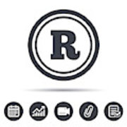 180x180 Registered Trademark Icon Intellectual Work Metal Print