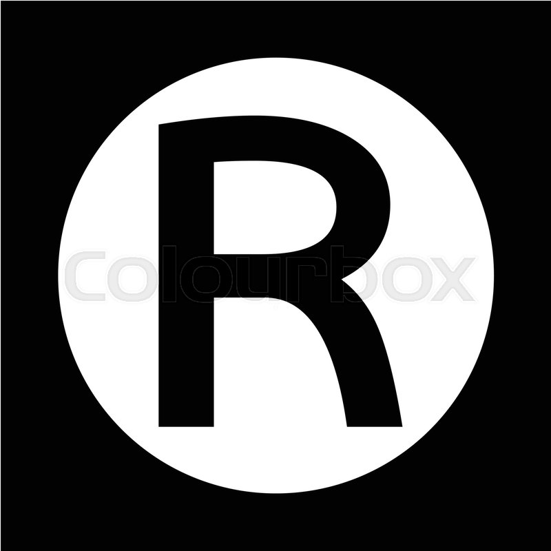 800x800 Registered Trademark Icon Stock Vector Colourbox