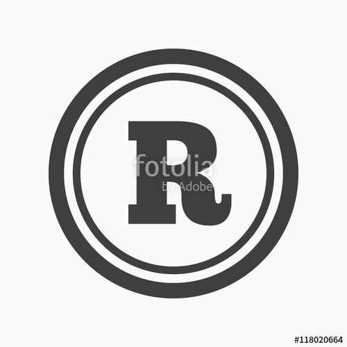 500x500 Registered Trademark Icon Intellectual Work Stock Image