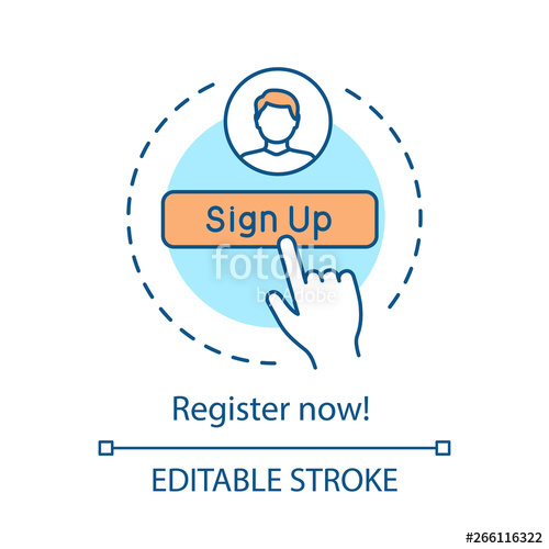 500x500 Registration Form Concept Icon Stock Image And Royalty Free