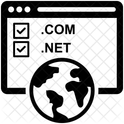256x256 Domain Registration Icon Of Glyph Style