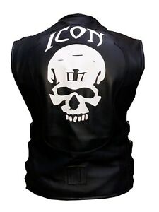 225x300 Skull Regulator Icon Biker Black Leather Vest Ebay