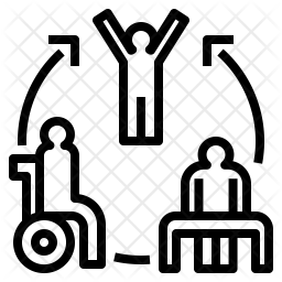 256x256 Rehabilitation Icon Of Line Style