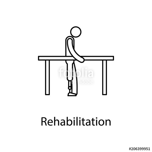 500x500 Rehabilitation Icon Element Of Medicine Icon With Name For Mobile