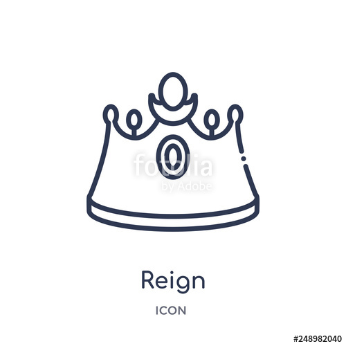500x500 Reign Icon From Shapes Outline Collection Thin Line Reign Icon