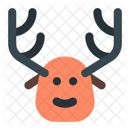 256x256 Reindeer Icon Of Flat Style