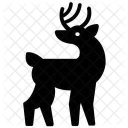 256x256 Reindeer Icon Of Glyph Style