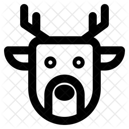 256x256 Reindeer Icon Of Line Style