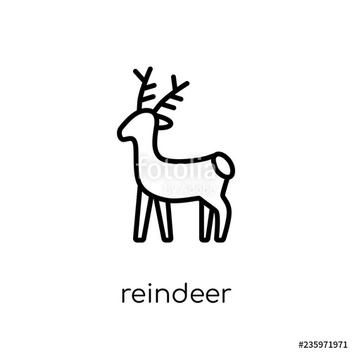 500x500 Reindeer Icon From Christmas Collection Stock Image And Royalty