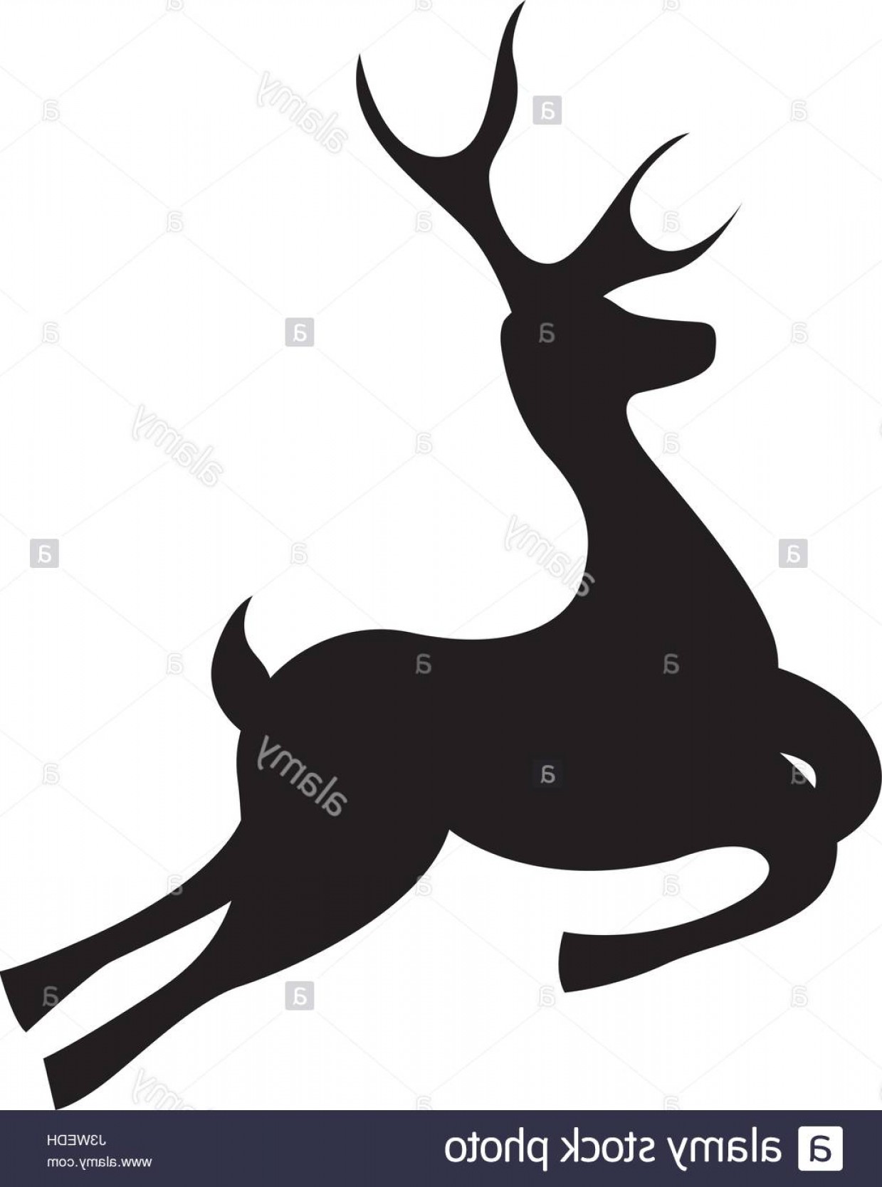 1239x1668 Stock Photo Reindeer Silhouette Isolated Icon Handandbeak