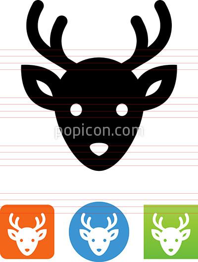 400x529 Vector Reindeer Head Icon