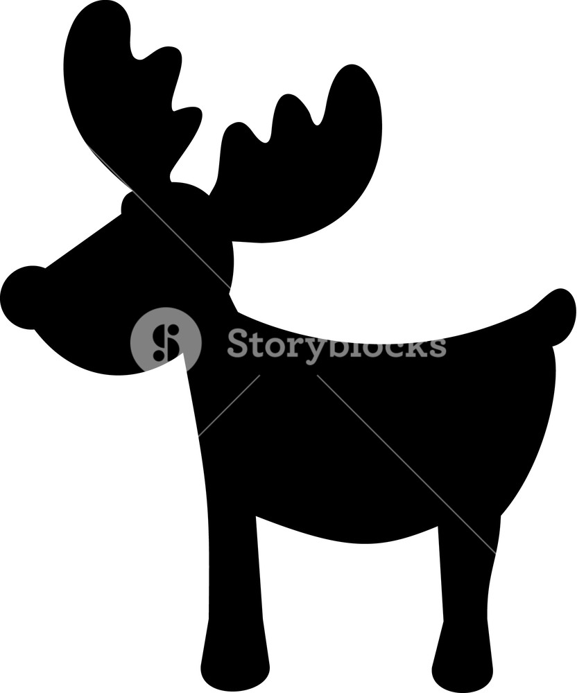 832x1000 Elk Icon Symbol Reindeer Royalty Free Stock Image