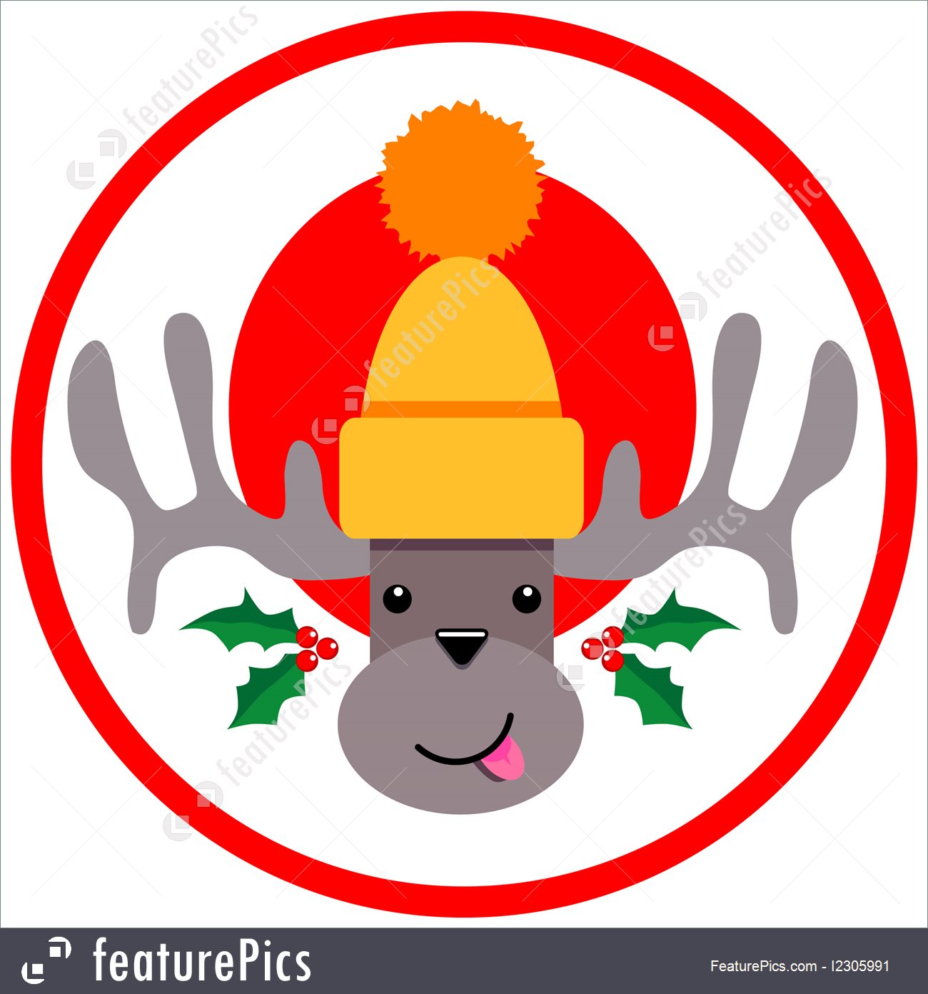 1300x1392 Illustration Of Reindeer Icon