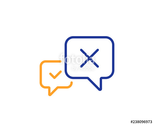 Reject Message Line Icon Decline Or Remove Chat Sign Colorful 500x405 Reject Message Line Icon Decline Or Remove Chat Sign Colorful