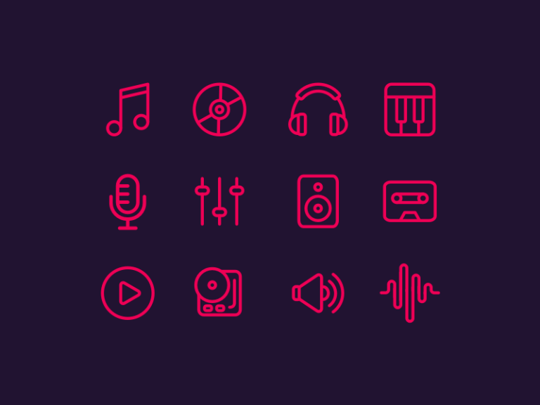 768x576 Free Music Icon Sets You Must Download