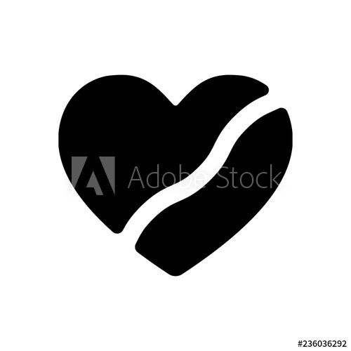500x500 Broken Heart, Crack In Relationship Icon Of Divorce Black Icon