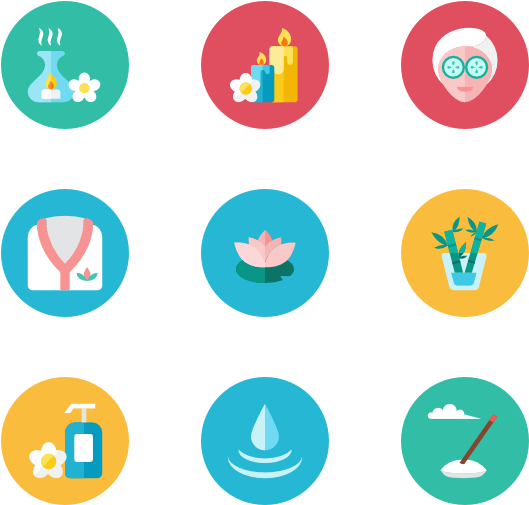 529x505 Massage Spa Body Treatment Vector Icon