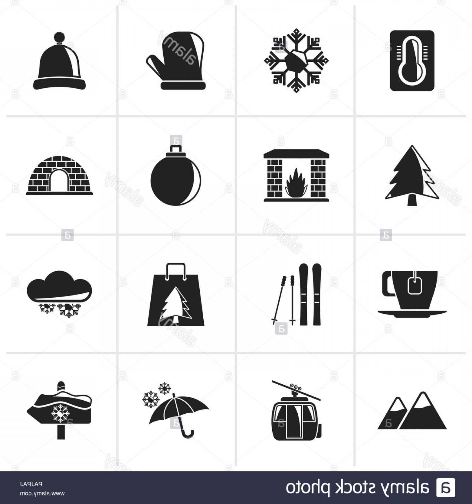 1560x1668 Black Winter Sport And Relax Icons Vector Icon Set Image Studiogrfx