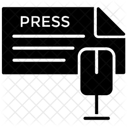 256x256 Press Release Icon Of Glyph Style