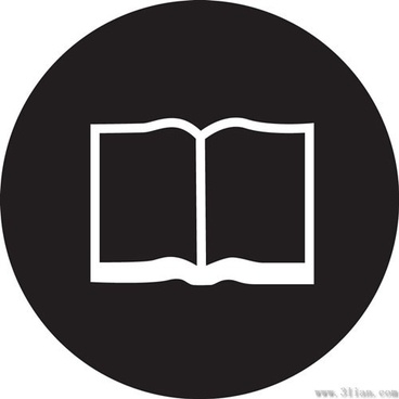 368x368 Book Icon Black Background Free Vector Download