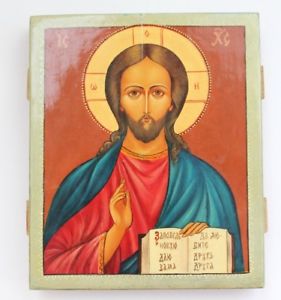 281x300 Russian Orthodox Religious Icon Jesus Christ Pantocrator Hand Made