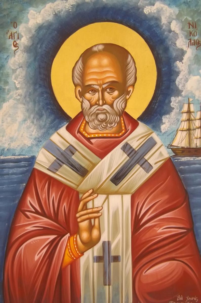 794x1196 Saint Nickolas Orthodox Icon Religious Icons Hand Painted Etsy