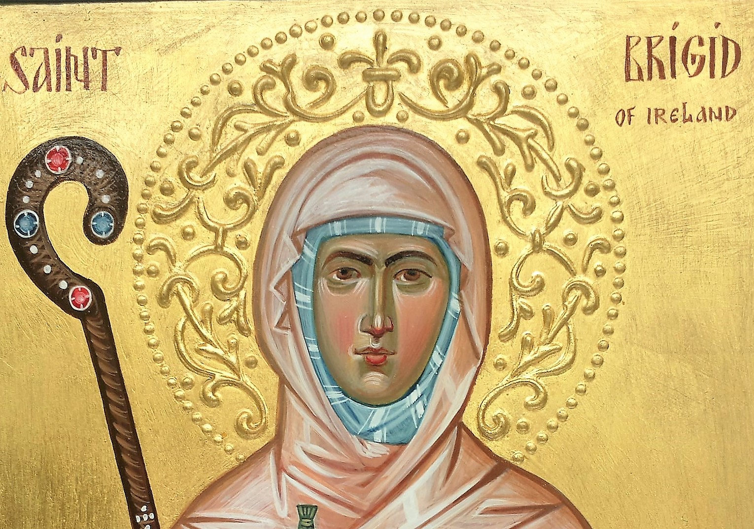 1530x1074 St Brigid Of Ireland, St Brigid Of Kildare Religious Icon, Christian