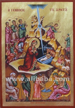 243x350 Nativity Of Jesus Christ Religious Byzantine Icon