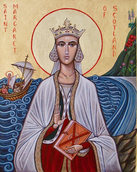 570x718 Saint Margaret Of Scotland Small Religious Icon Digital Print