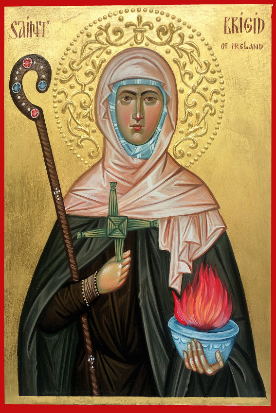 567x850 St Brigid Of Ireland, St Brigid Of Kildare Religious Icon