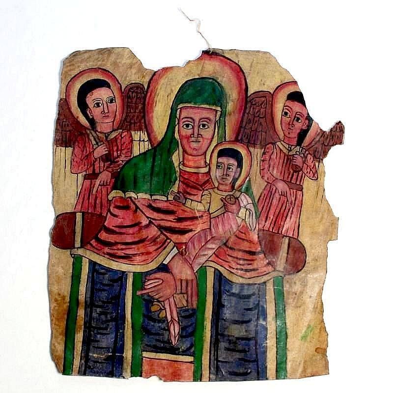 800x800 Details About Ethiopian Religious Leather Painting Handpainted