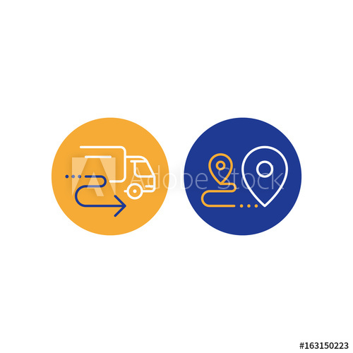 500x500 Delivery Truck Icon, Order Shipping, Distribution Services