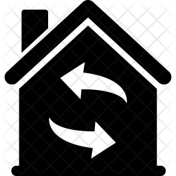 256x256 Home Relocation Icon Of Glyph Style