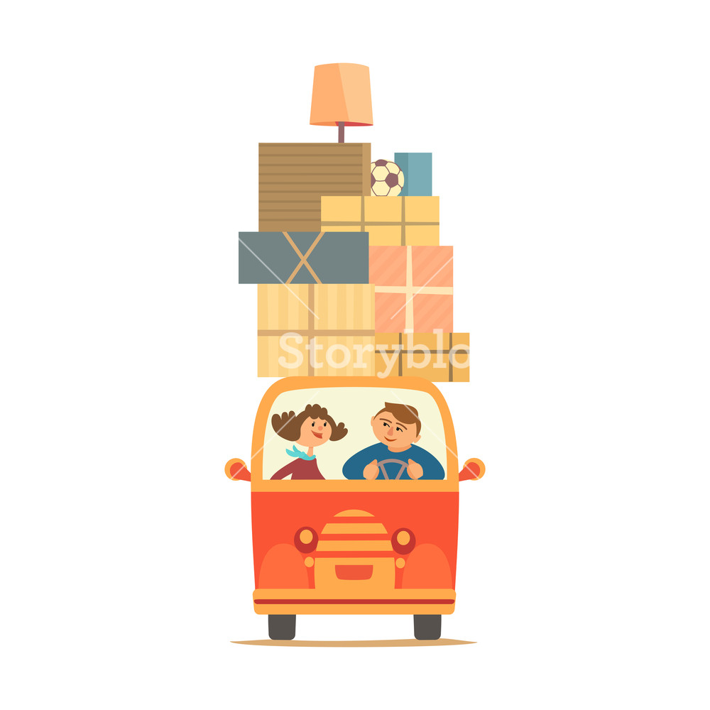 1000x1000 Move To New House Icon Young Couple Deliver Moving Boxes