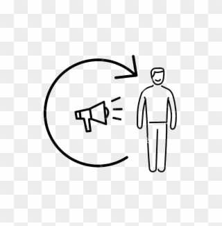 320x325 Conceptual Vector Remarketing Icon With Megaphone